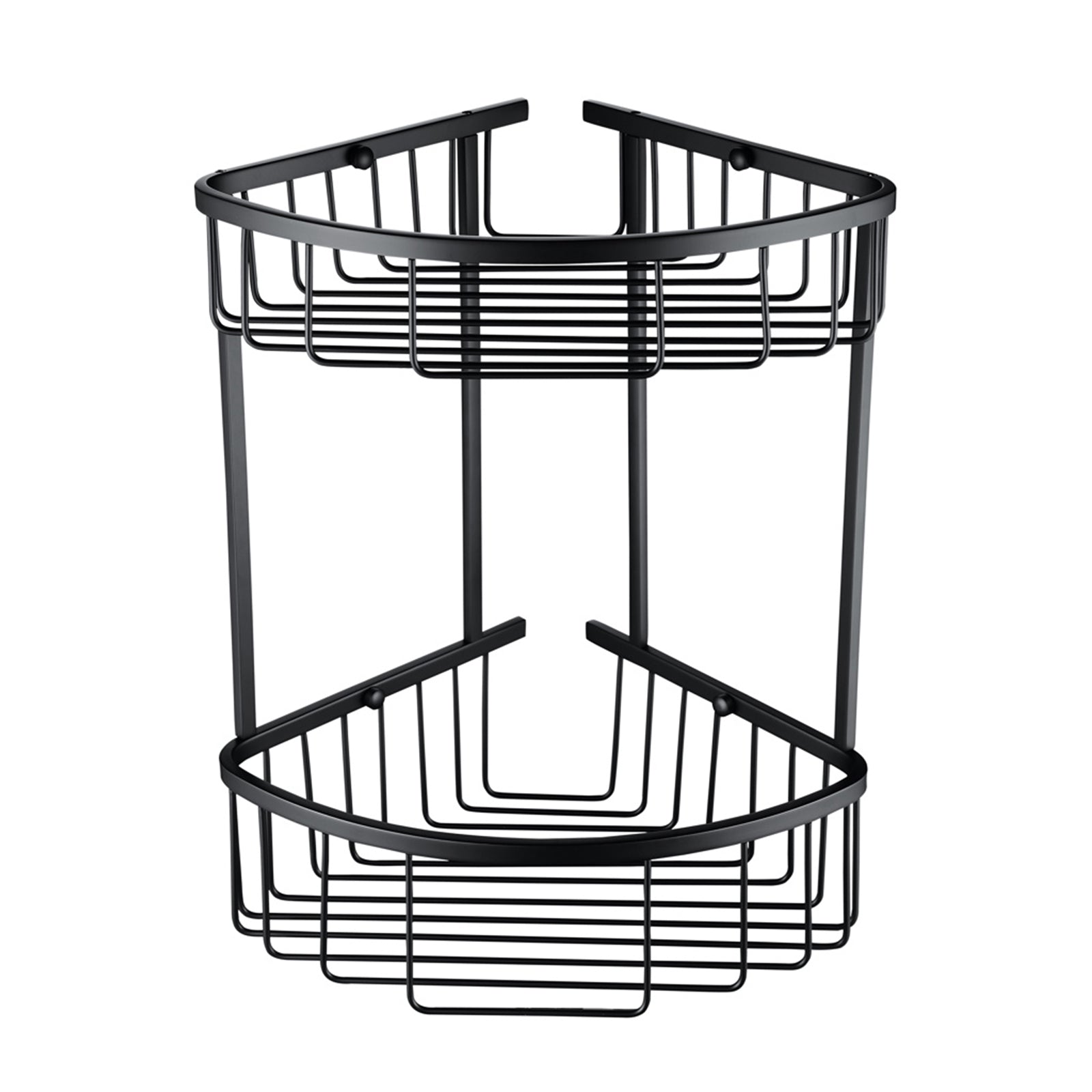 Bedgebury Deep Double Corner Basket - Matt Black