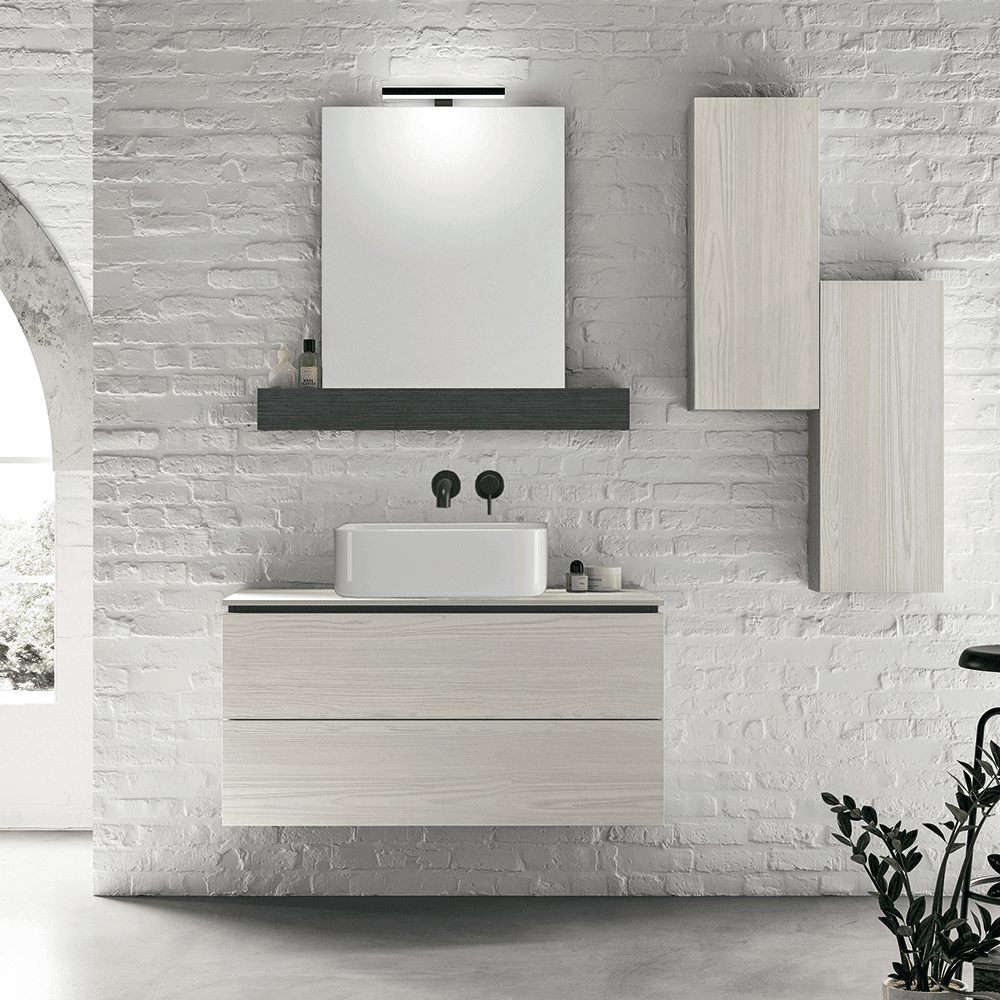 Rialto 100 2-Drawer Wall-Hung Unit & Vanity Basin