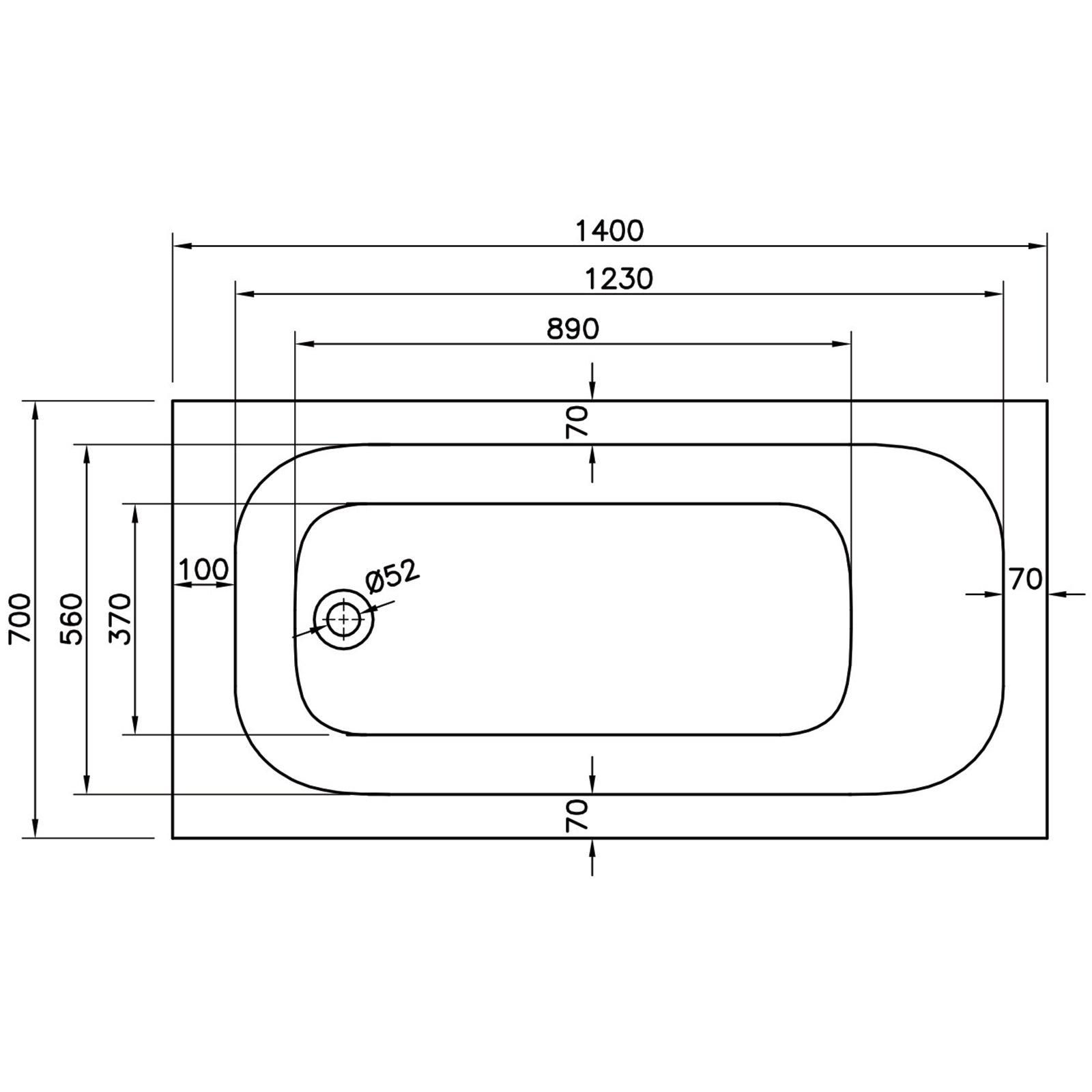 Carolina Whirlpool Bath - Option 1