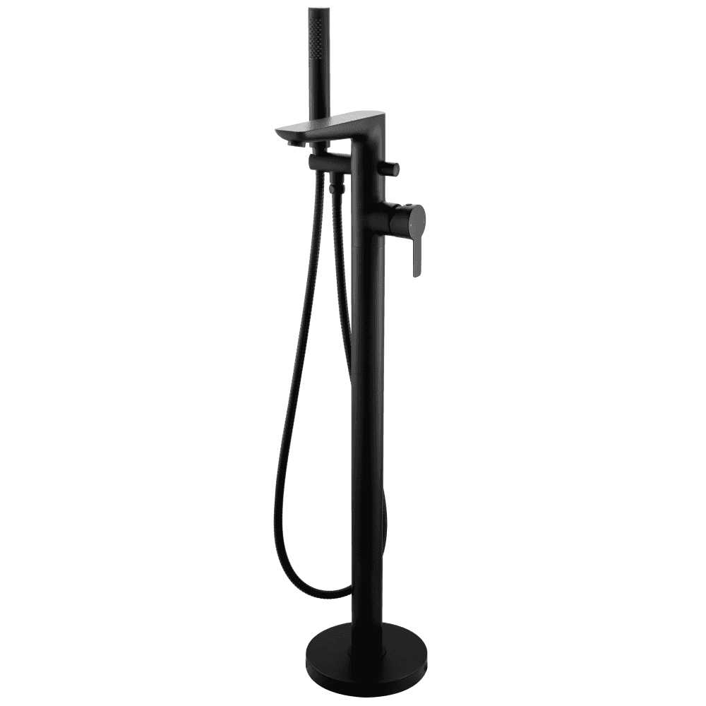 Charlotte Floorstanding Bath Shower Mixer - Matt Black