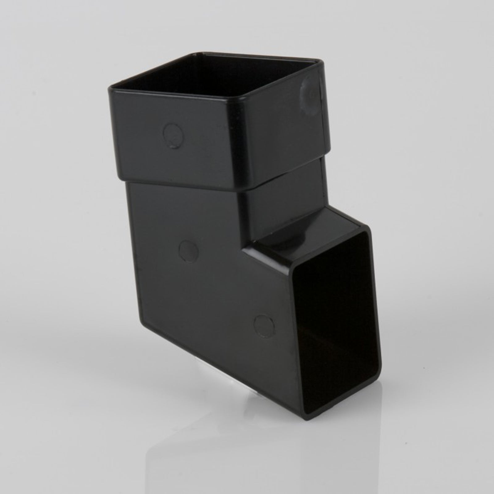 65mm Square Downpipe Shoe Black
