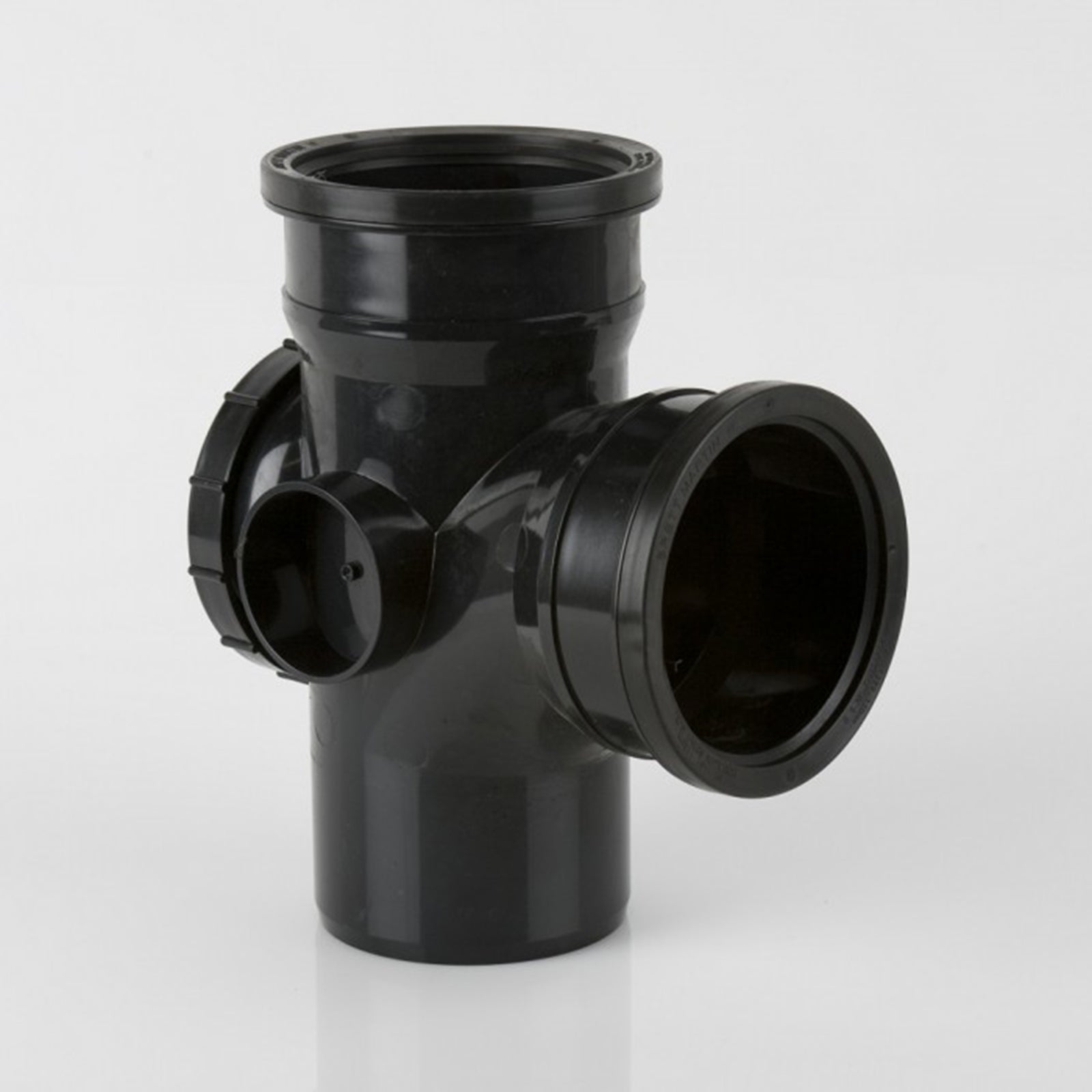 92.5 Deg Double Socket Access Branch Black