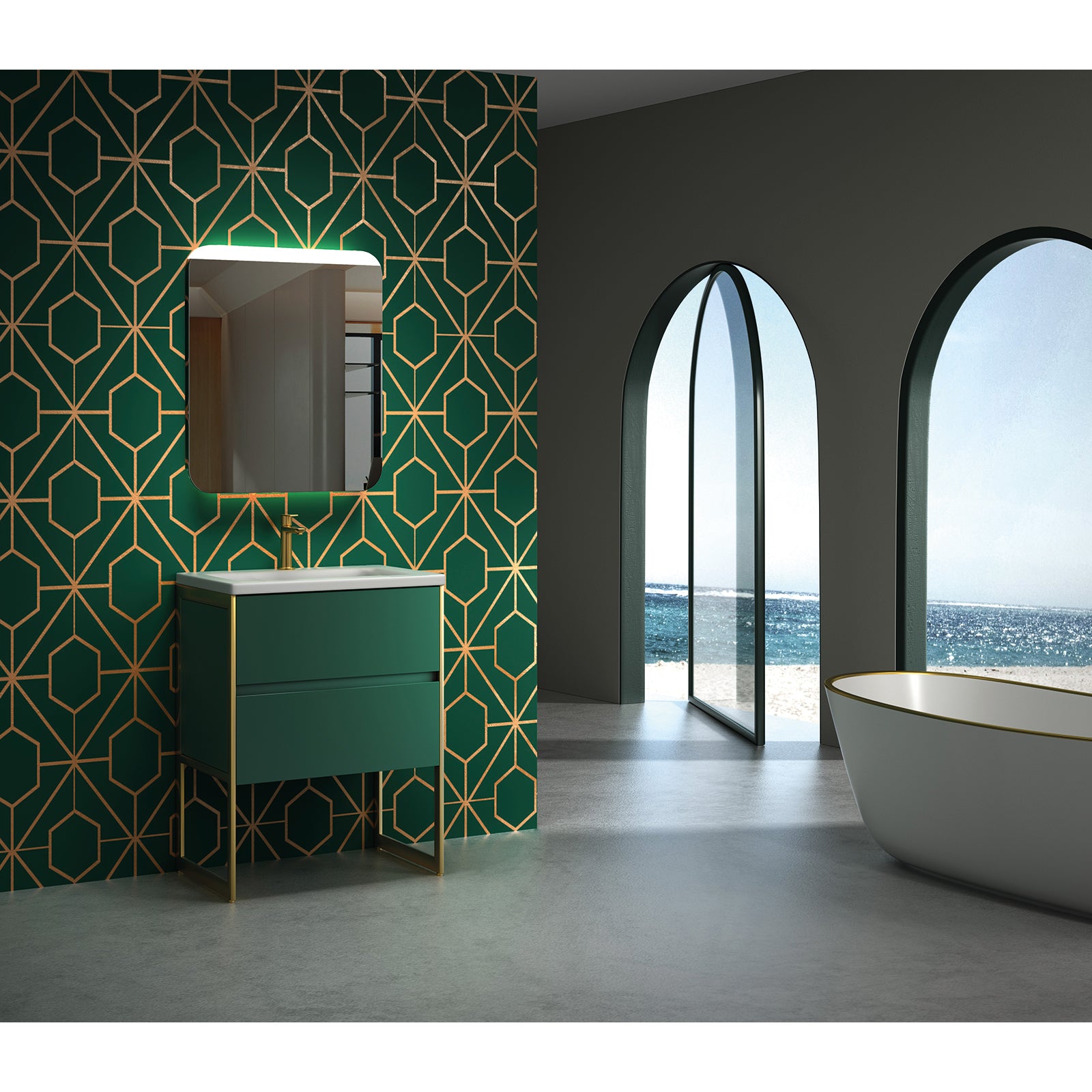 Douro 600mm with Basin - Forest Green