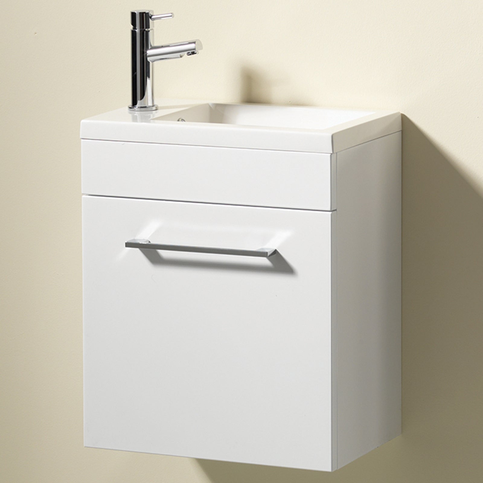Eden 40 Wall Hung Vanity Unit & Basin - Gloss White