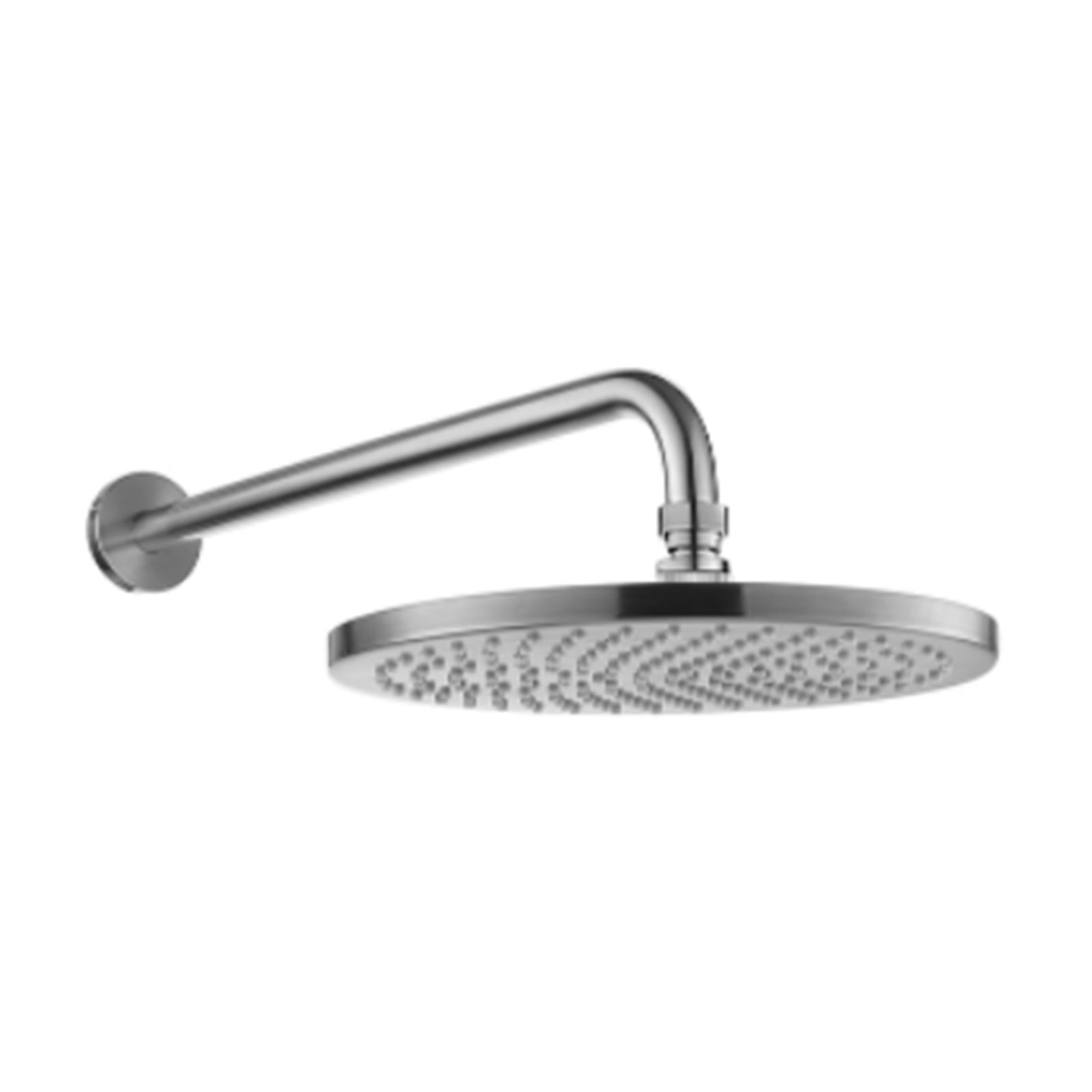 Levo 250mm Design Air-Mixed Rainshower & Shower Arm - Brushed Nickel