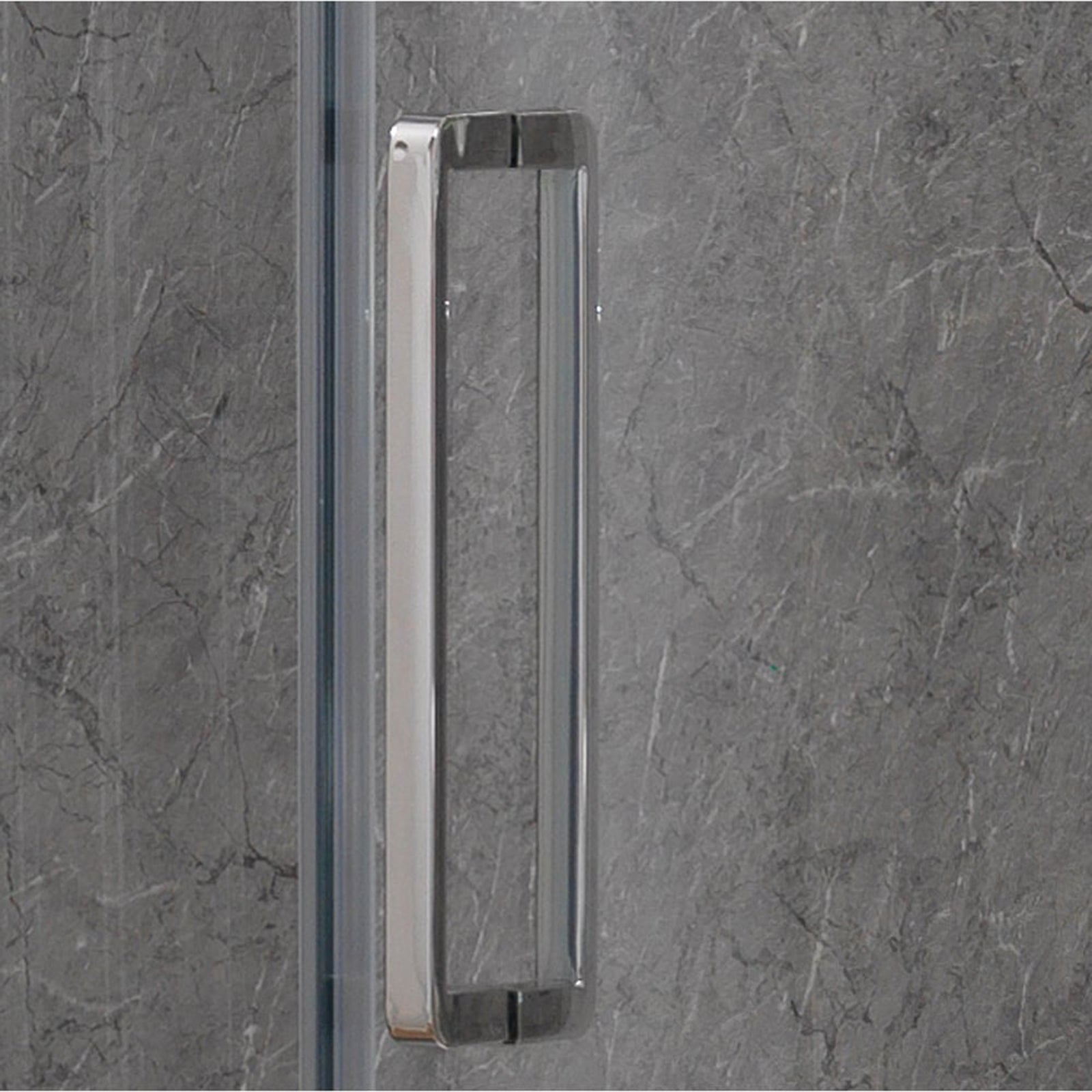 Premier Hinged Door & Inline Panel - Silver Frame