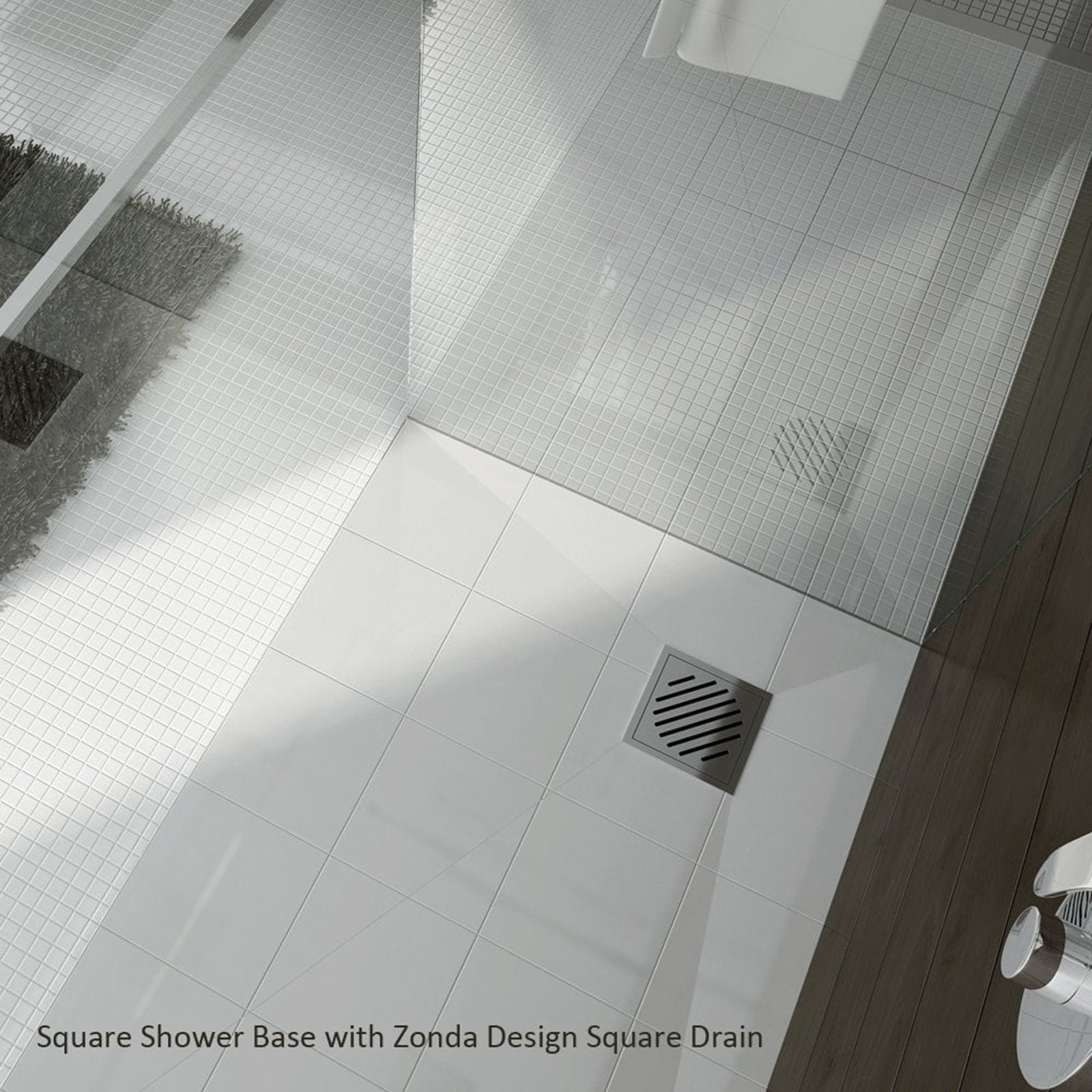 Ascent Zonda Square Wetroom Drain - 150 x 150mm