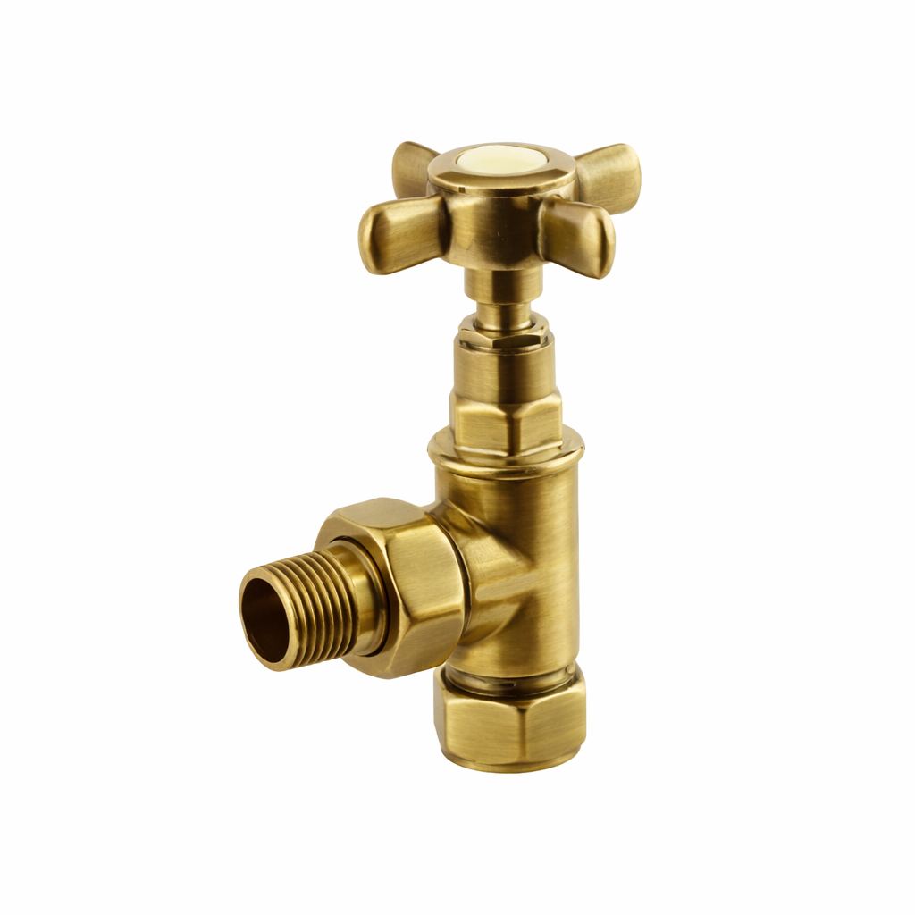 Traditional Crosshead Valve Pack (pair) Angled - Antique Copper