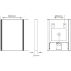 Sycamore Windsor 1 - 600 x 800mm Tunable Mirror with Bluetooth Speaker