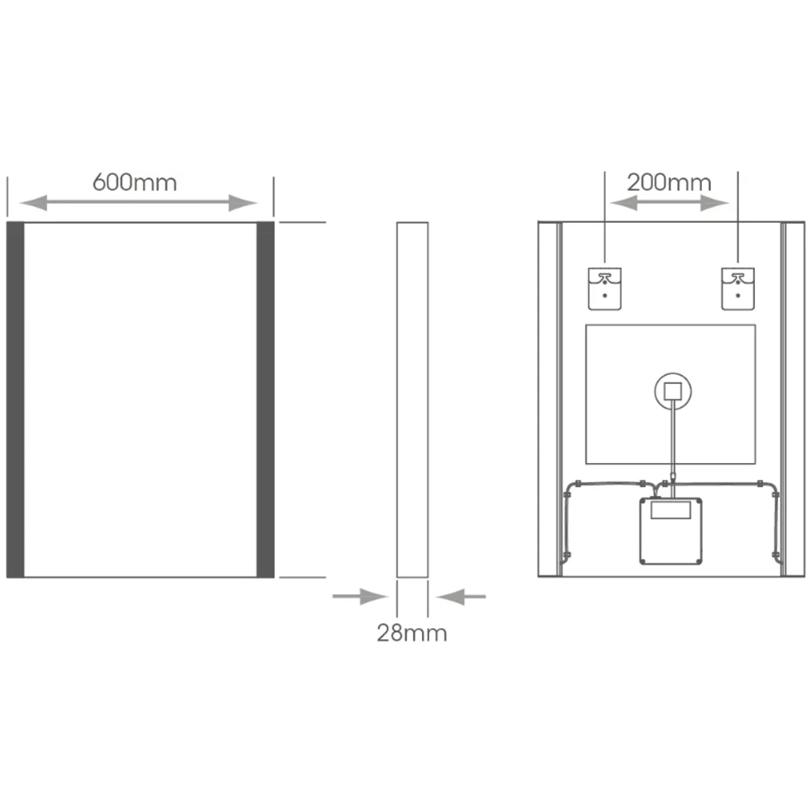 Sycamore Windsor 1 - 600 x 800mm Tunable Mirror with Bluetooth Speaker