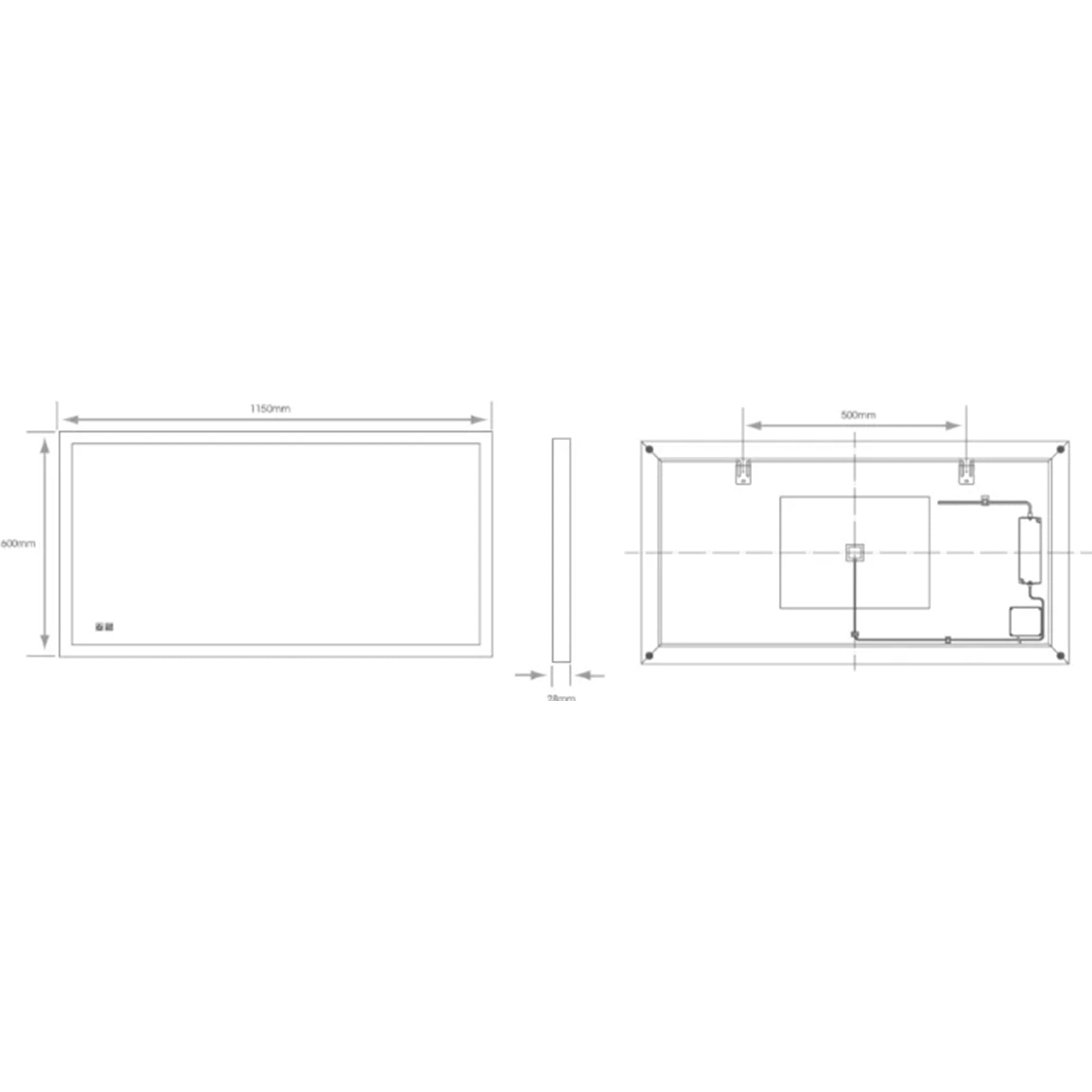 Saturn Tunable Mirror - 1150 x 600mm