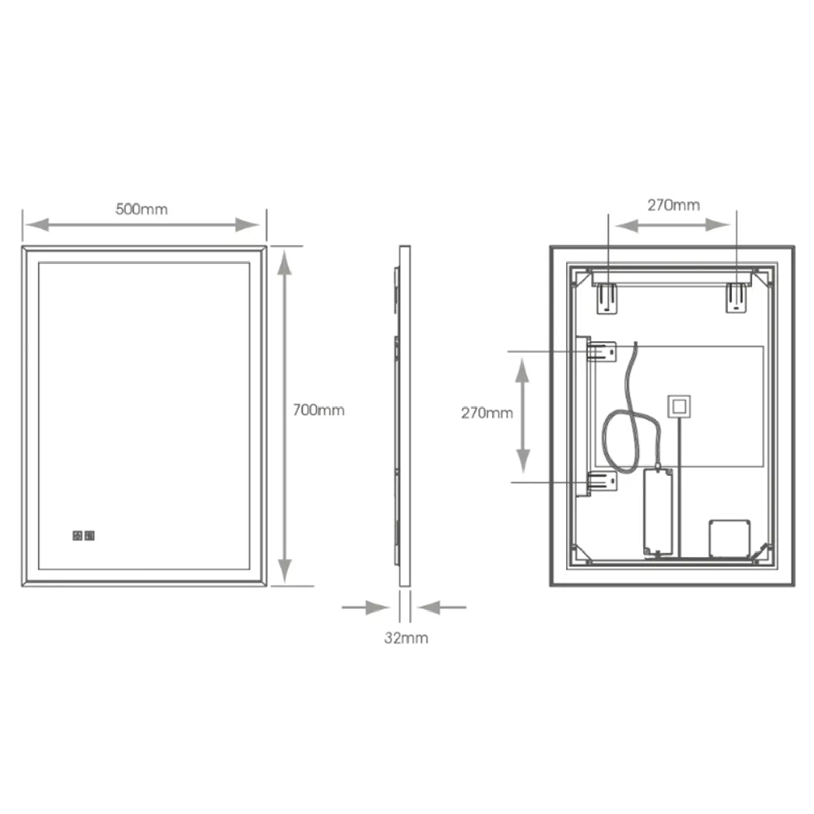 Langley Tunable Mirror - 500 x 700mm