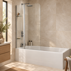 Sommer Extended Half Radius Bath Screen with Fixed Panel