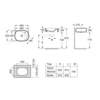 Roca Beyond On-Countertop Basin 455 x 455 x 160mm