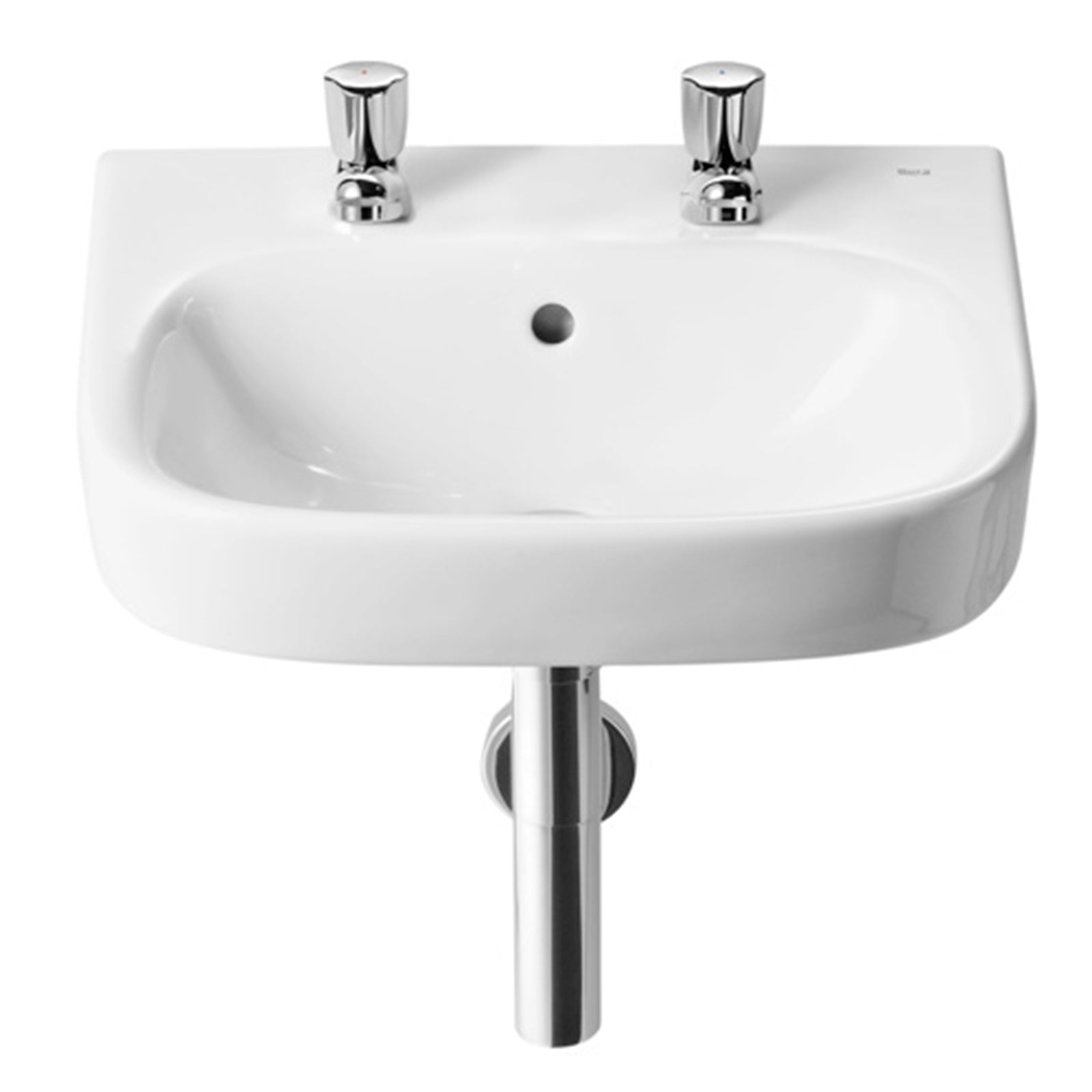 Roca Debba Cloakroom Basin - 450 x 370mm - 2 Tap Hole
