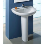 Roca Laura 560mm 1 Tap Hole Basin & Pedestal