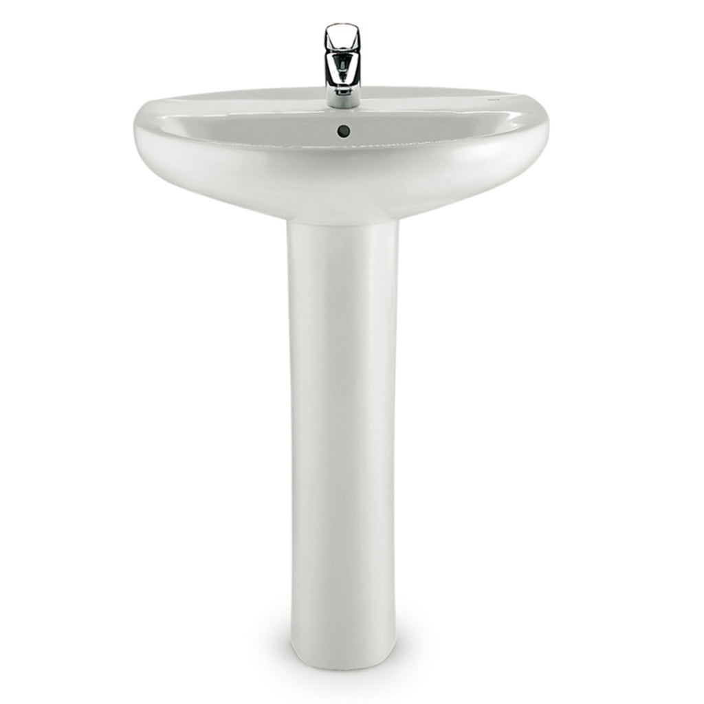 Roca Laura 560mm 1 Tap Hole Basin & Pedestal