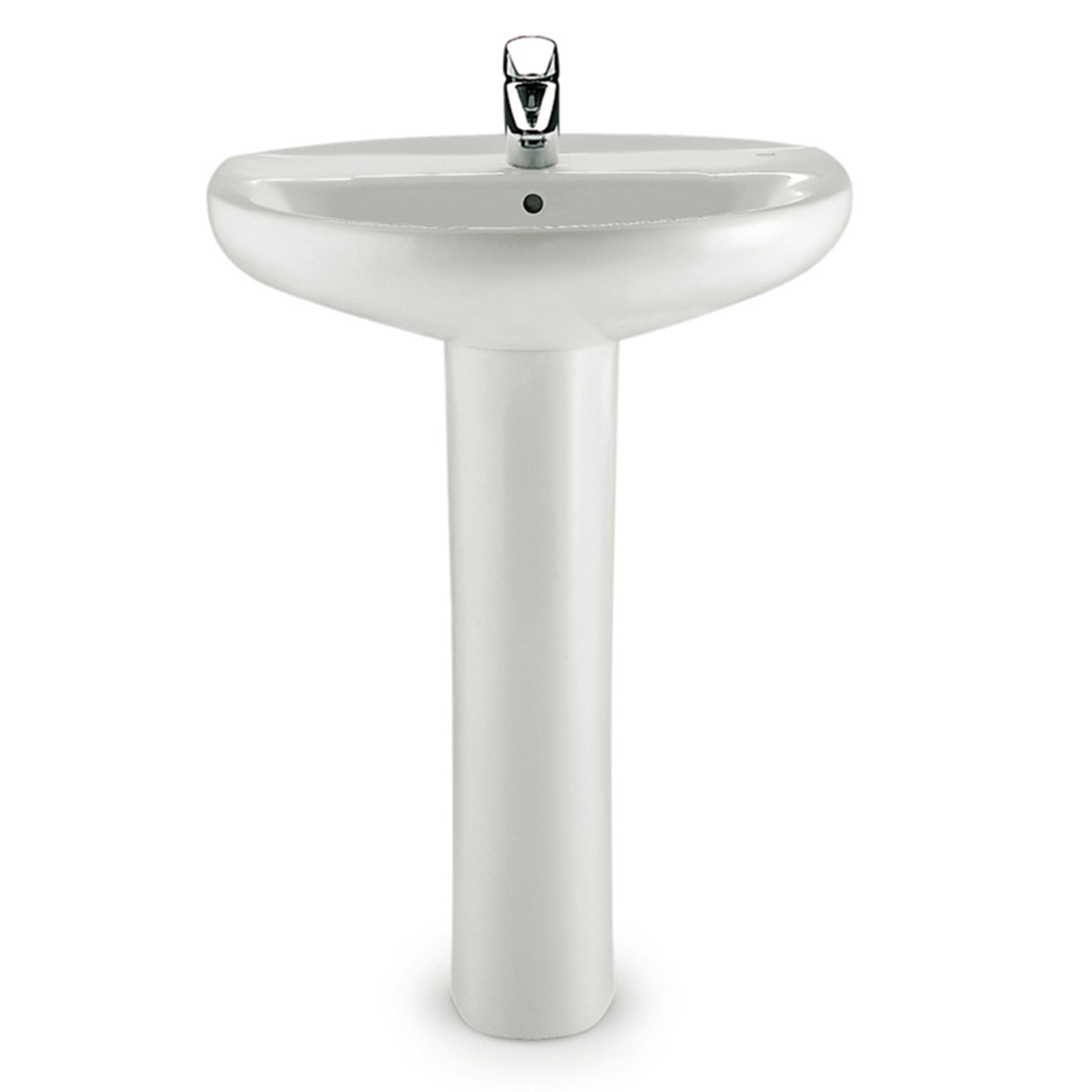 Roca Laura 560mm 1 Tap Hole Basin & Pedestal