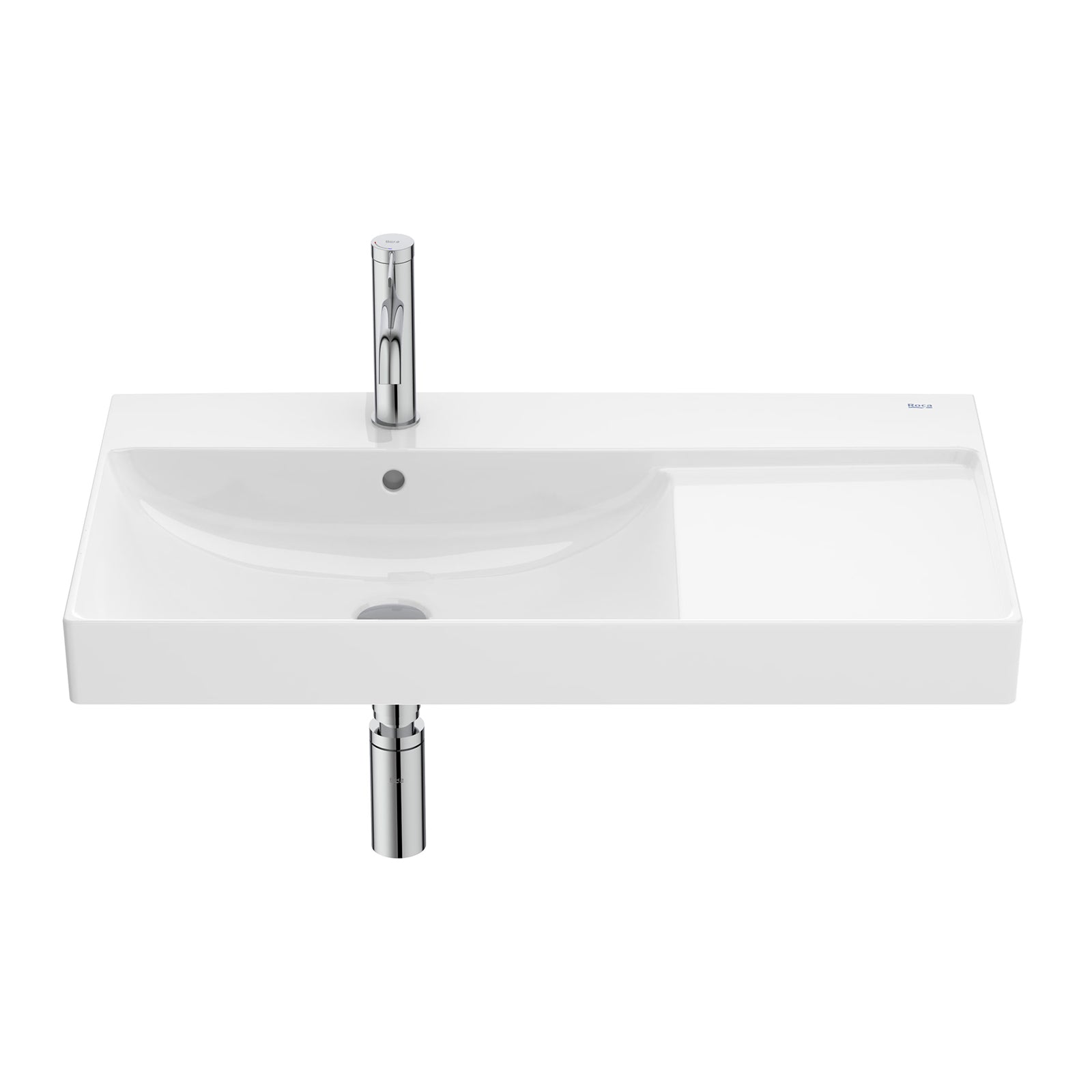Roca Ona 800 x 460mm Left Hand 1 Tap Hole Basin