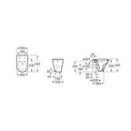 Roca The Gap Round Rimless Back to Wall Pan
