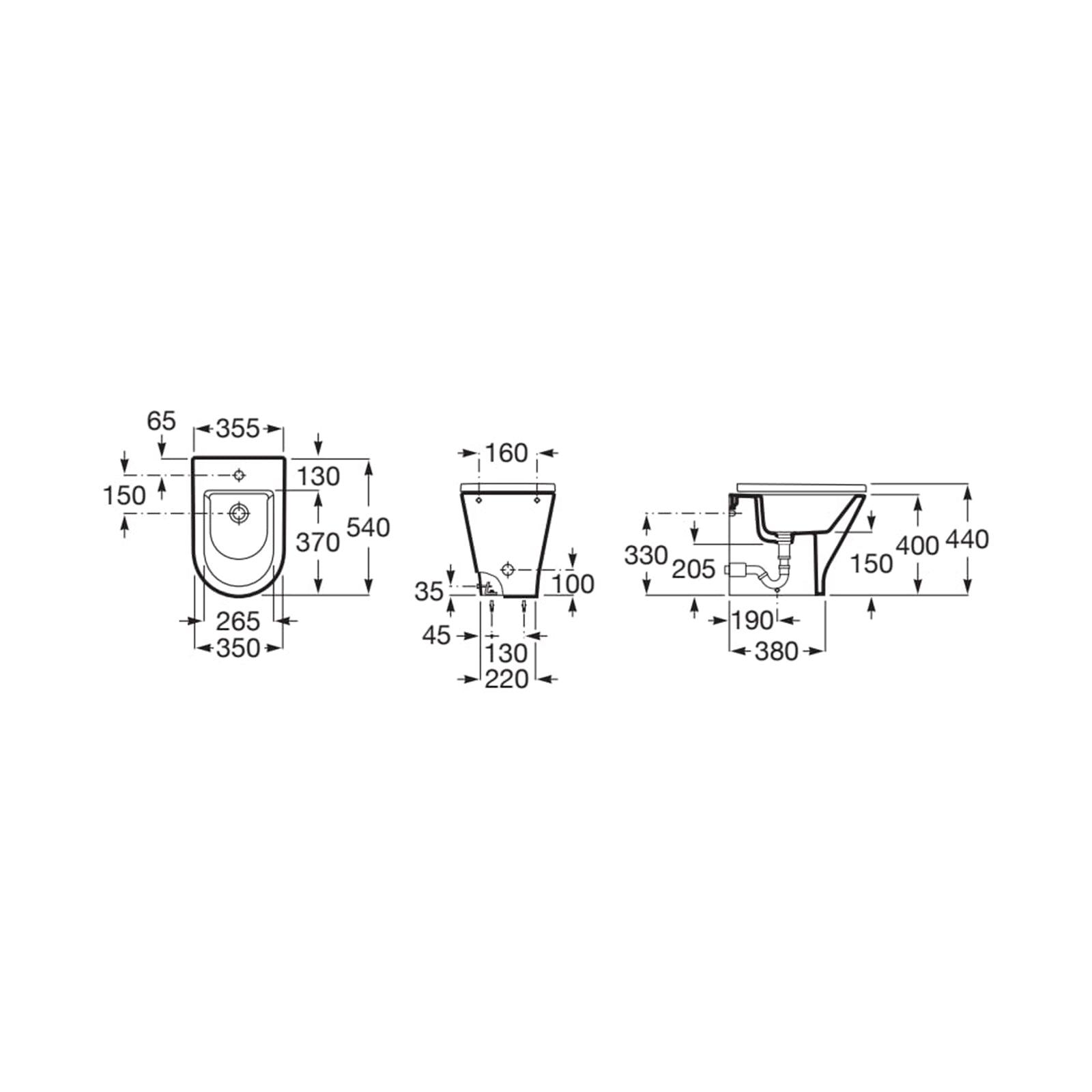 Roca The Gap Round Wall Hung Bidet with Cover