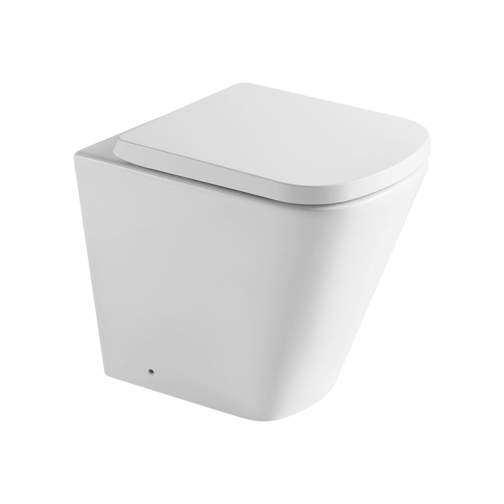 Bedgebury Square Semi Comfort Height Rimless Tornado Flush Back to Wall Pan & Soft Close Seat