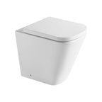 Bedgebury Square Semi Comfort Height Rimless Tornado Flush Back to Wall Pan & Soft Close Seat