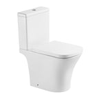 Bedgebury Square Rimless Tornado Flush Open Back Close Coupled WC with Cistern & Soft Close Seat
