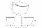 Bedgebury Square Wall Hung Rimless WC Pan with Tornado Flush