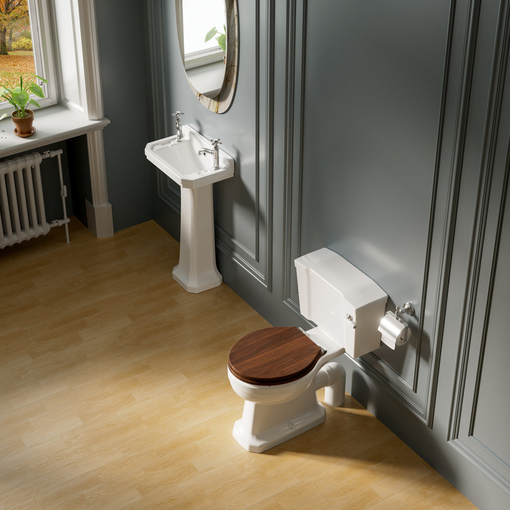The Pantiles Traditional Close Coupled WC Pan – White | Choice of 10 Soft Close Seats