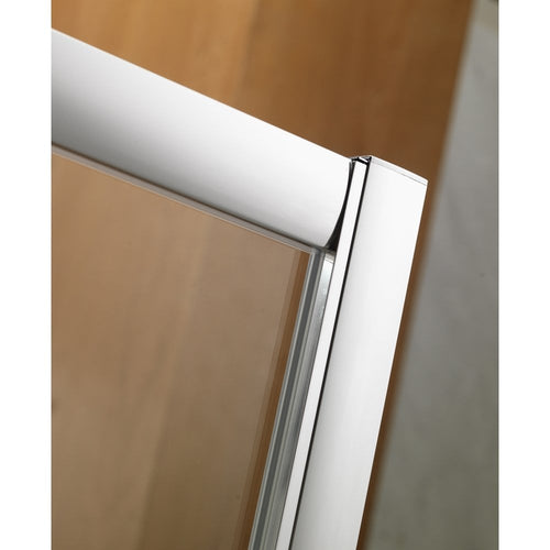 Genesis 6mm Pivot Shower Door Polished Silver | 700-900mm