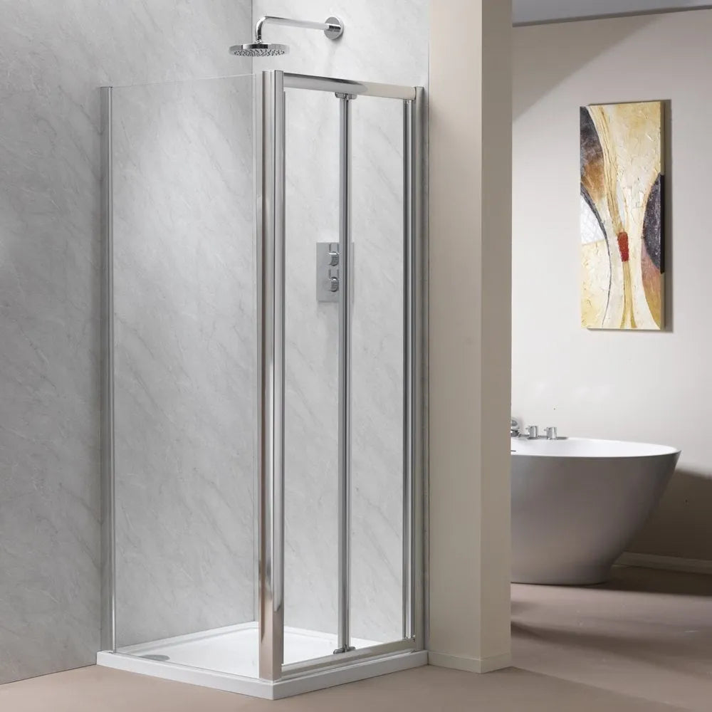 Genesis 6mm Bi-Fold Doors - Polished Silver
