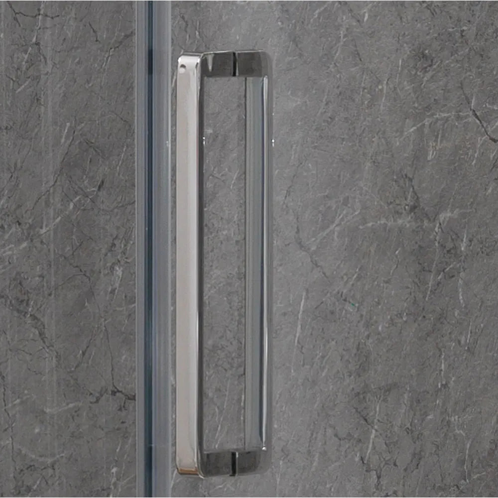 Premier Roller Sliding Door Polished Silver Frame