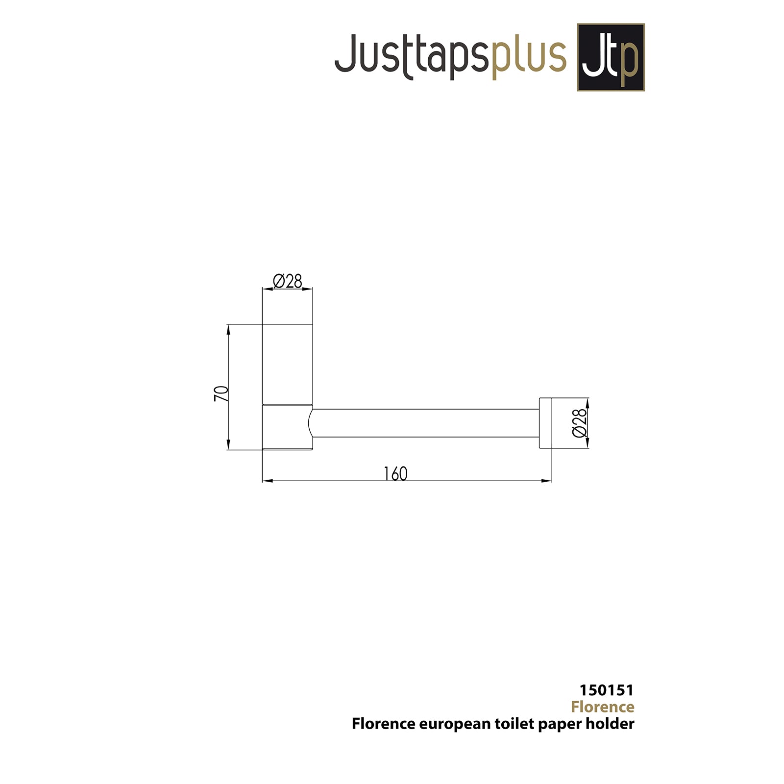 Florence European Toilet Paper Holder