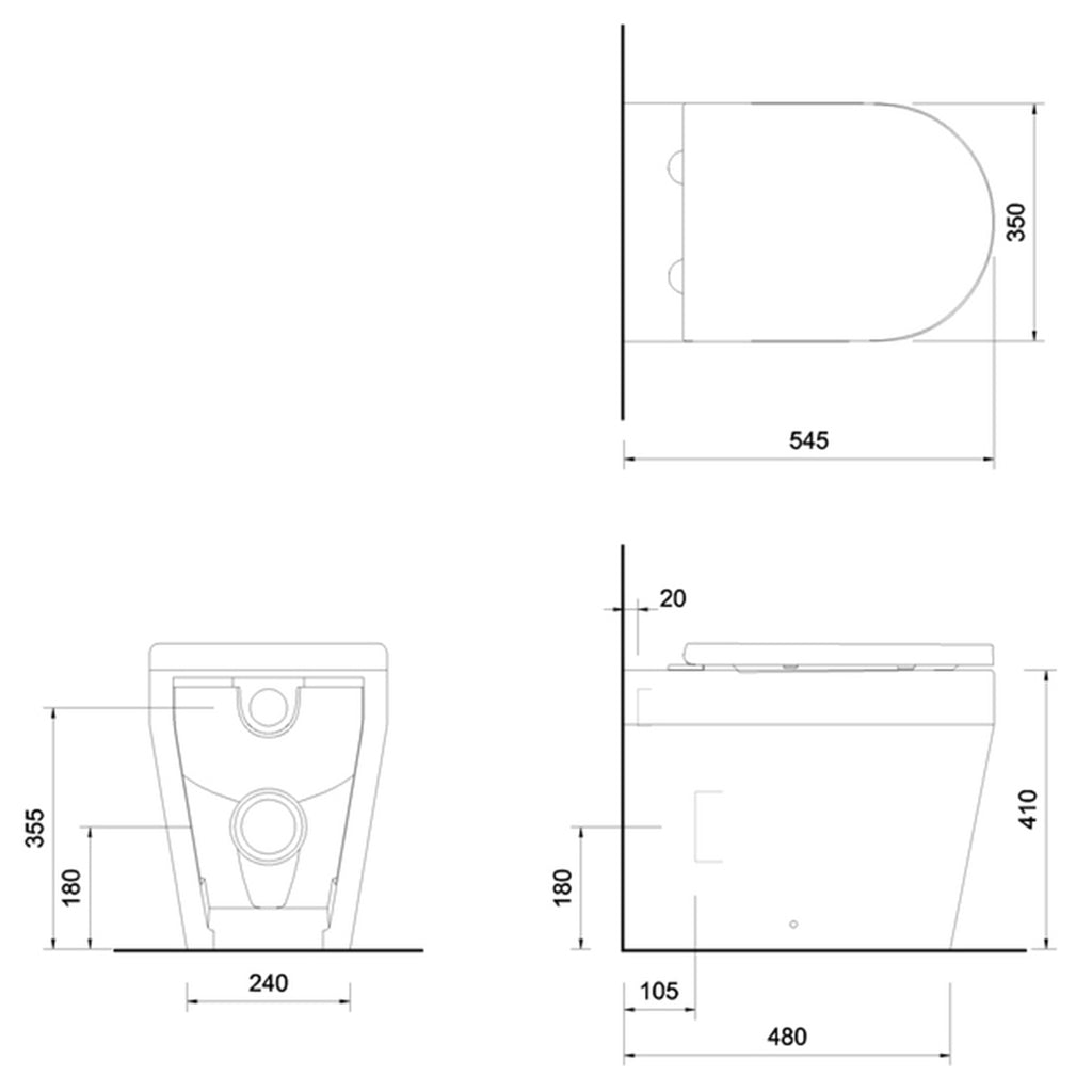 Britton Stadium Back to Wall WC