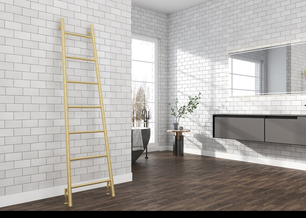 Speldhurst 1800 x 500mm Ladder Towel Rail - Brushed Brass