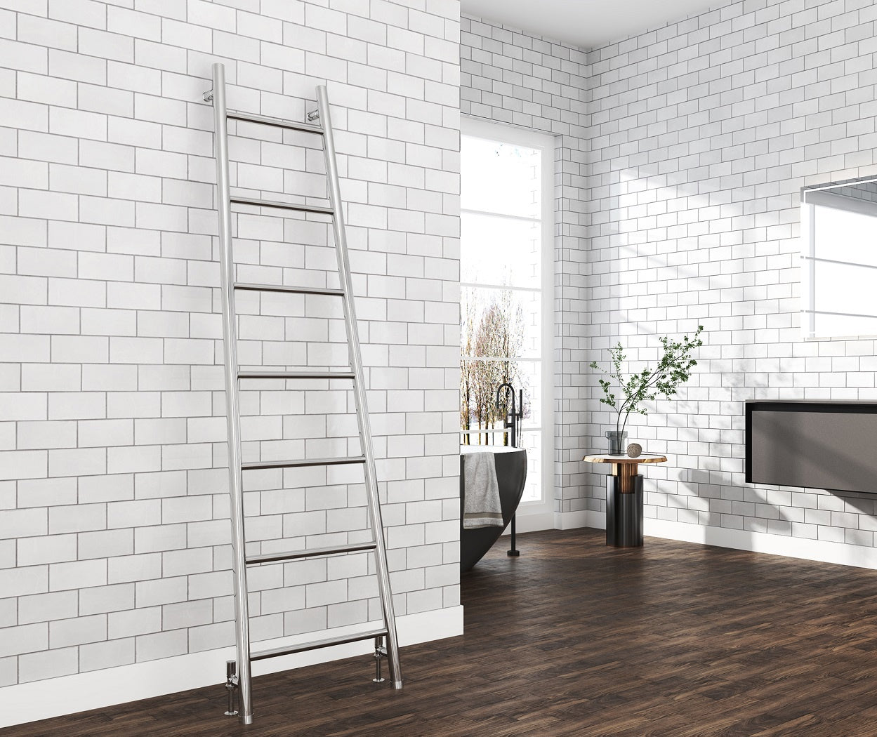 Speldhurst 1800 x 500mm Ladder Towel Rail - Chrome