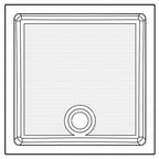 Genesis 40mm Anti-Slip Square Shower Trays