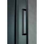 Premier Hinged Door & Inline Panel - Black Frame