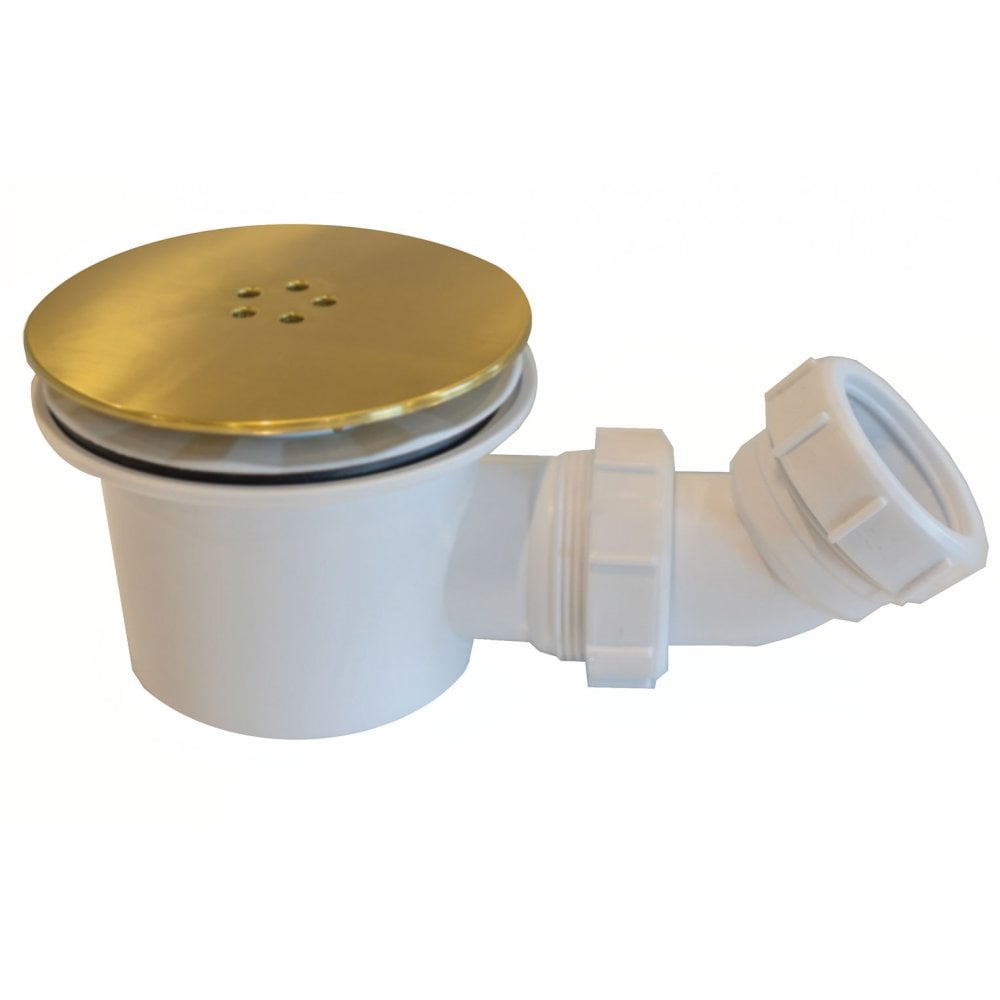 Ascent 90mm Shower Trap & Removable Waste - Brass