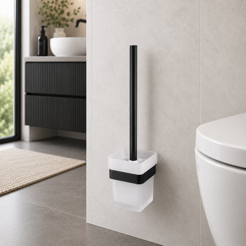 Bedgebury Wall Mounted Toilet Brush & Holder – Matt Black