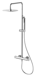 Calverley Round Thermostatic Shower Kit with Knurled Push Button