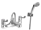 Lever Deck Mounted Bath Shower Mixer with Handset – Chrome