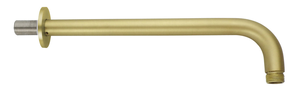 Round Shower Arm 300mm - Matt Brushed Brass