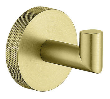 Tudeley Knurled Robe Hook | Chrome, Matt Black, Gunmetal Grey & Matt Brushed Brass