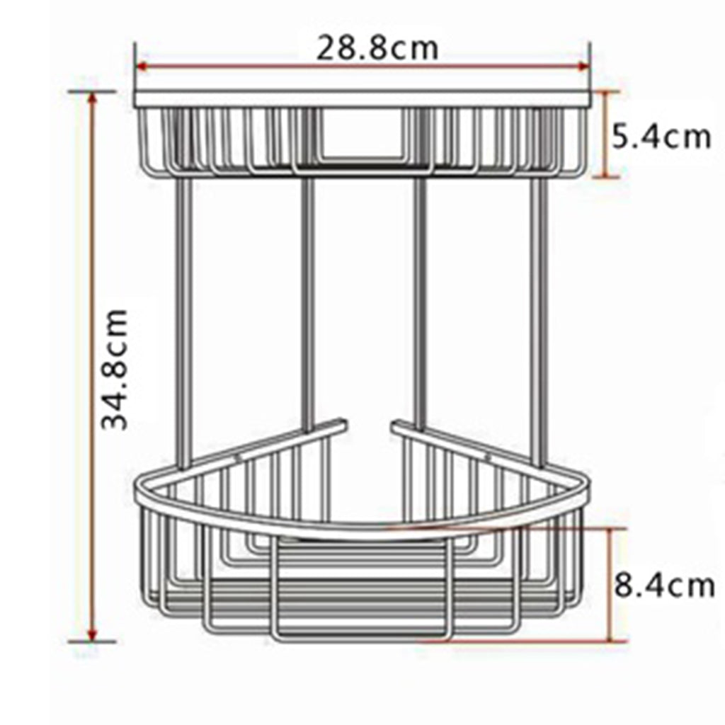 Bedgebury Deep Double Corner Basket - Chrome
