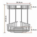 Bedgebury Deep Double Corner Basket - Chrome