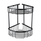 Bedgebury Deep Double Corner Basket - Matt Black