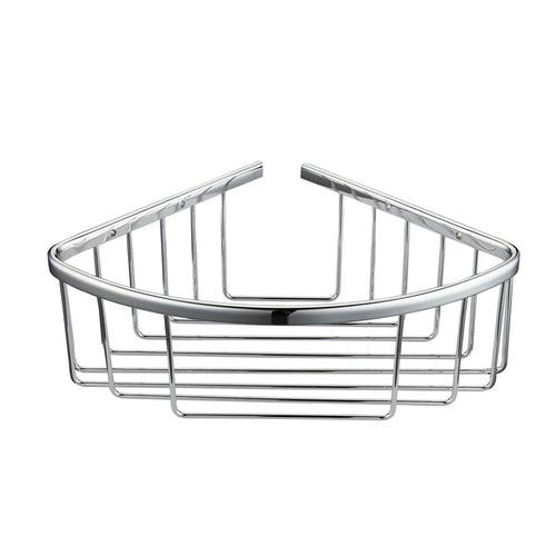 Bedgebury Deep Corner Shower Basket | Brass Wall Mounted Bathroom Storage | 26.5cm