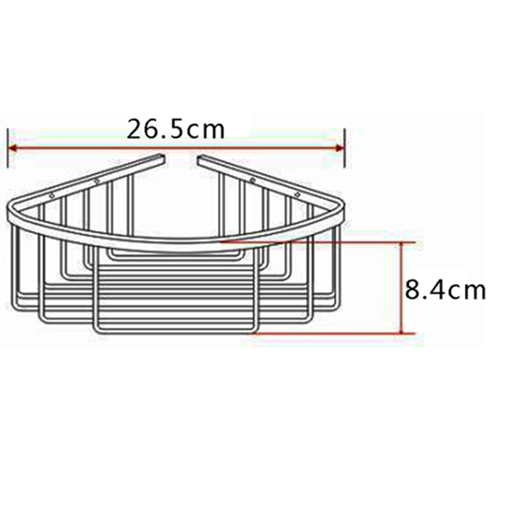 Bedgebury Deep Corner Basket - Chrome